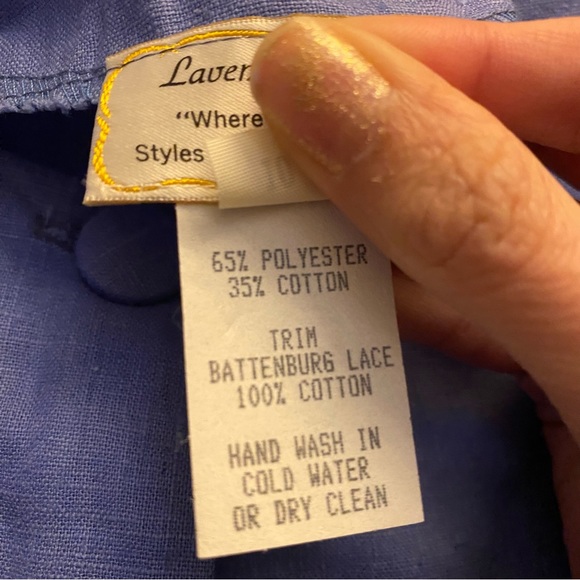 Vintage kids Lavender Blue shirt sleeve button down shirt dress periwinkle blue - Picture 3 of 13